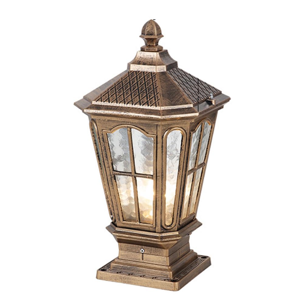 Farolas de aluminio de alta calidad y cristal para iluminar columnas de jardín 6