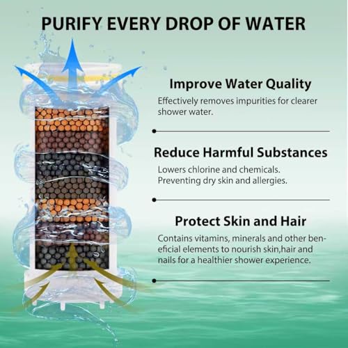 Filtre pour pommeau de douche élimine le chlore pack de 6