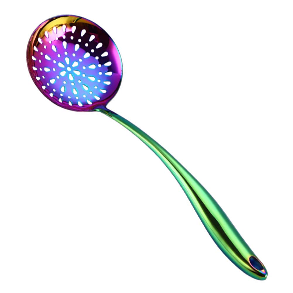 Buy Skimmer Spoon, 304 Stainless Steel Rainbow Slotted Spoon Slotted