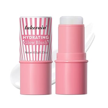 TEEROVA Cream Blush Stick, Natural Glow Finish Looking, Hydrating Lightweight Shiny Blush Cream, Long Wearing Blendable Blush for Cheeks & Lips #2 Cream, 1 PC