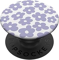 Vista 1 de PopSockets de popSockets intercambiables con diseño de flores de color lila claro