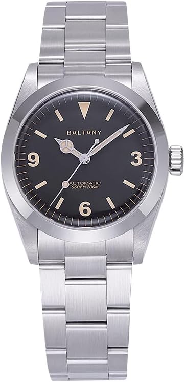 Baltany S4056A S4056T 4066T Automatic Adventure Watch for Men, Swiss Super-LumiNova, 36mm Men's Dress Watch, JP Mechanical Movement, Sapphire Crystal, 316L Stainless Steel, 200M Water Resistant, Vintage Luxury Wrist Watch.