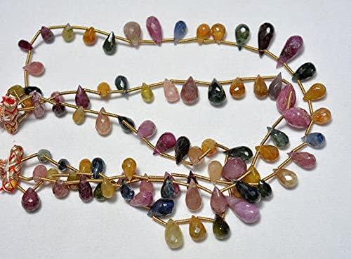 Sapphire Faceted Tear Drops Beads : finissez-en avec les imitations, vrais saphirs pour bijoux