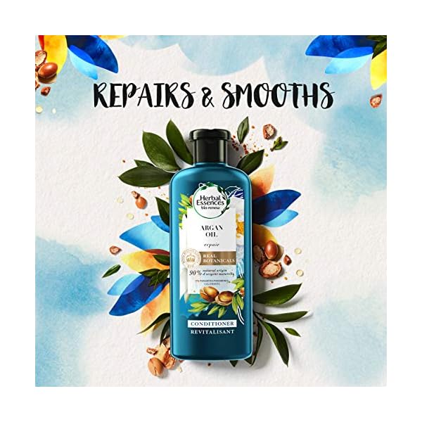 Herbal Essences Shampoo and Conditioner Set Repairing Argan Oil of Morocco with Natural Source Ingredients, Color Safe, BioRenew, 20.2 Fl Oz, 2 Count