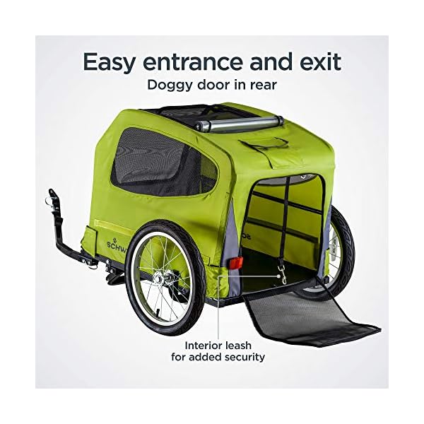 Schwinn Rascal Bike Pet Trailer, for Small and Large Dogs, Large, Grey – Bild 3