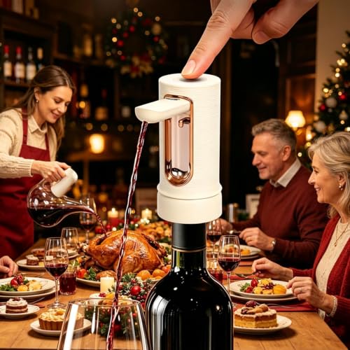 Aireador eléctrico de vino recargable que oxigena al instante con pico vertedor 4