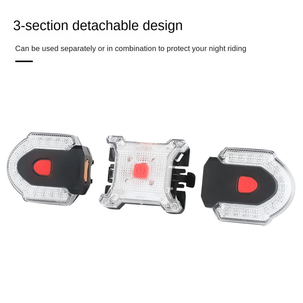 Luz de advertencia de seguridad delantera y trasera para bicicleta, control inalámbrico, luz intermitente para bicicleta, luz trasera recargable por USB