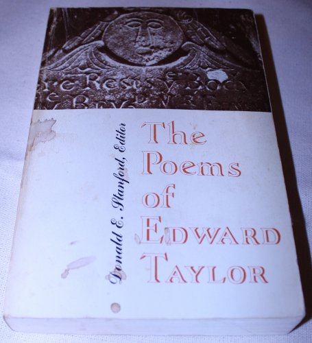 The Poems of Edward Taylor B0012MWFEY Book Cover