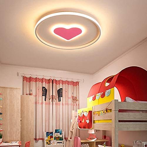 Lampa sufitowa LED Możliwość przyciemniania Lampa sufitowa w kształcie serca Pilot Lampa do salonu Nowoczesny okrągły akrylowy klosz Sypialnia Pokój dziecięcy Przedpokój Kuchnia Balkon Wewnętrzna