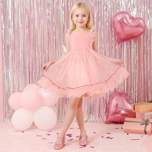 Image of Dufannie Girls Dress Shoes Princess Flats Heels for Toddler Little Big Kids