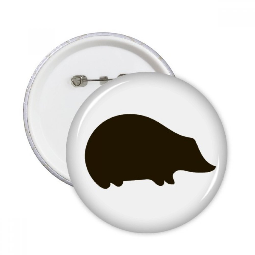 Badge Hérisson Noir idée cadeau mignon lot de 5 boutons - 3