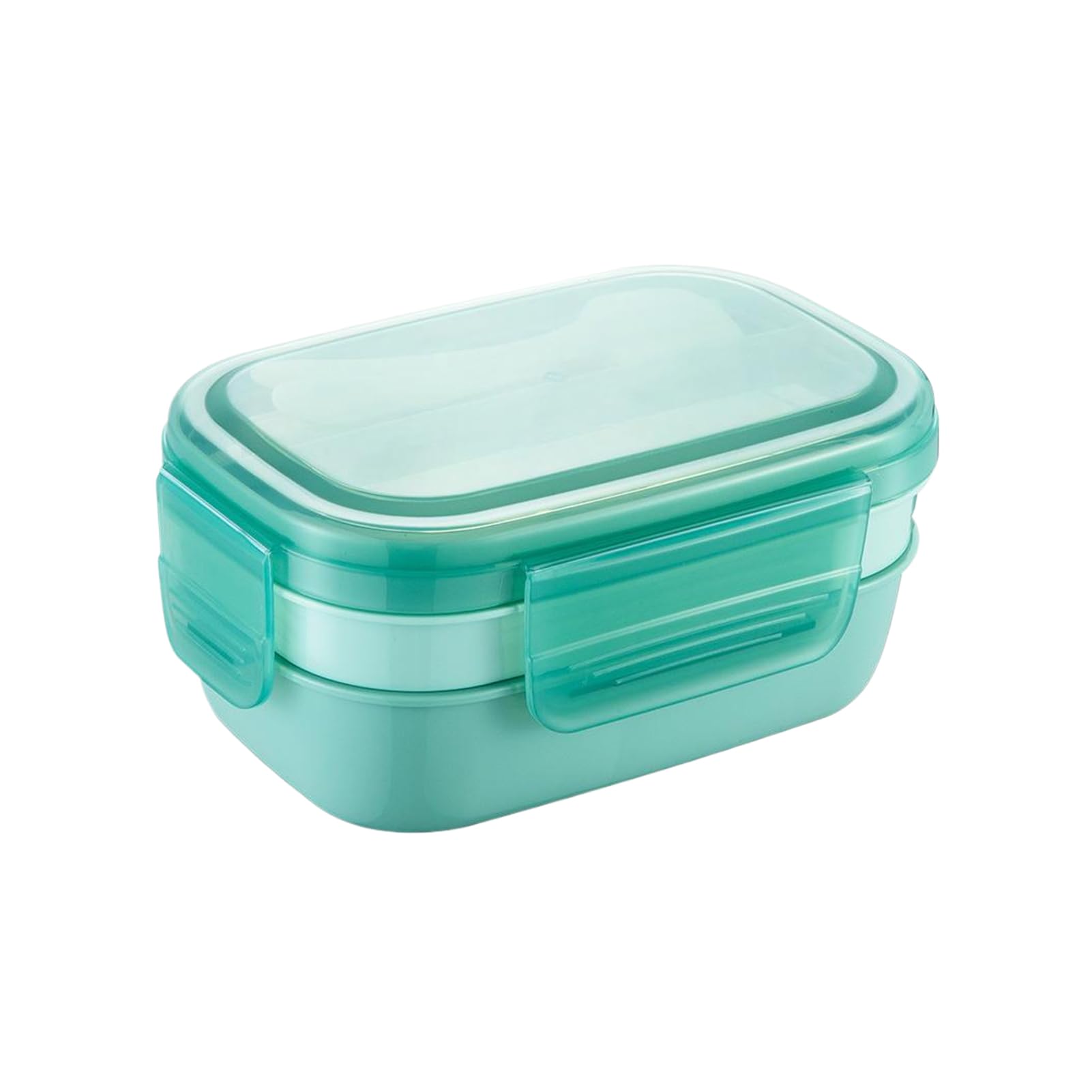 Cydzsra Light Green Compact Bento Box With 3 Layers Suitable For Adults And Children Picnics Divided Into Compartments And Layers Office Worker Microwave Lunch Box,
