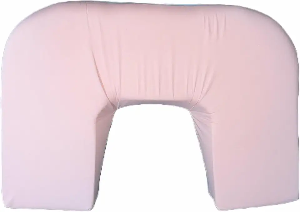 Almofada Amamentacao Gêmeos Lisa Rosa Claro