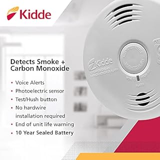Kidde P3010CU Photoelectric Smoke & Carbon Monoxide Alarm with Voice Warning System