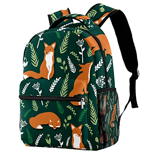 Sac à dos voyage enfant résistant à l'eau avec filet gourde motif renards