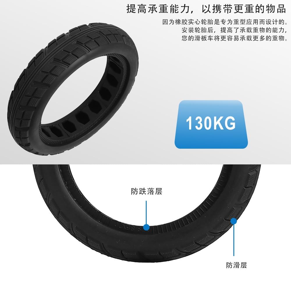 Pneus pour Trottinette électrique,Pneu adapté pour Trottinette électrique(Noir)