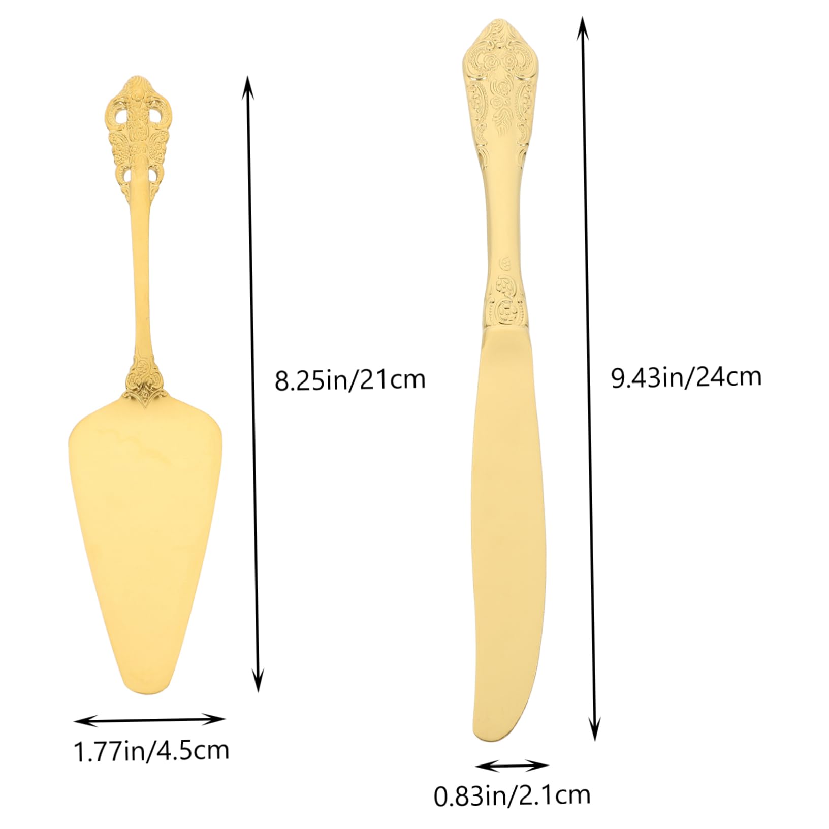 BRIGHTFUFU Stainless Steel Cheese Spatula Set 2pcs Cheese Slicer for Spreaders and Shavers