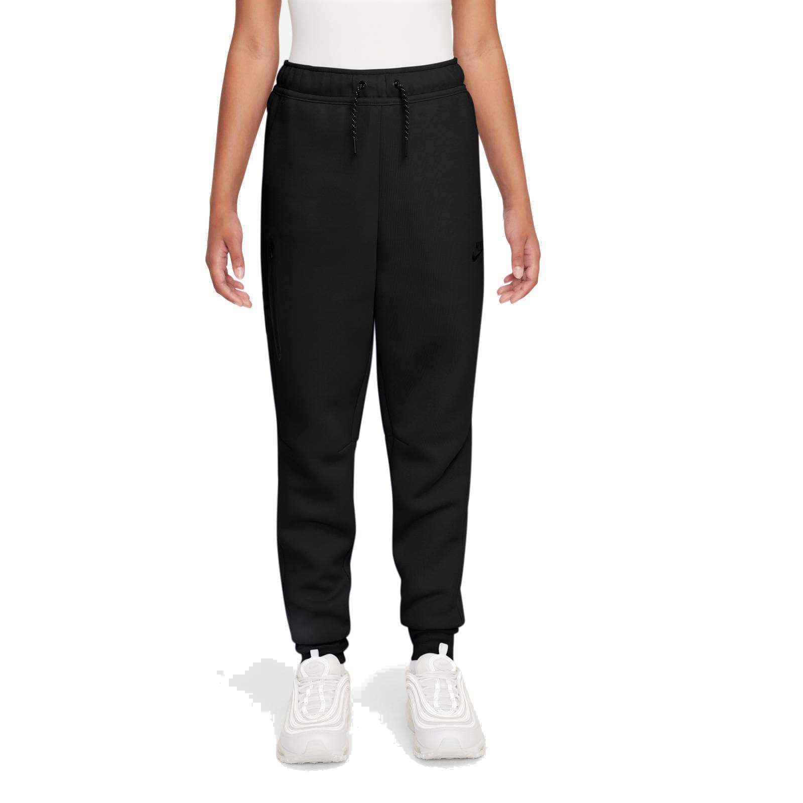 Nike Girl's Tch FLC - Pd Jogger, Black/Black/Black, 8/10 Years