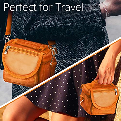 Orzly Travel Bag For Nintendo Ds Consoles (New 2Ds Xl / 3Ds / 3Ds Xl/New 3Ds / New 3Ds Xl/Original Ds/Ds Lite/Dsi/Etc.) - Includes Belt Loop, Carry Handle, Shoulder Strap - Orange #TOP6