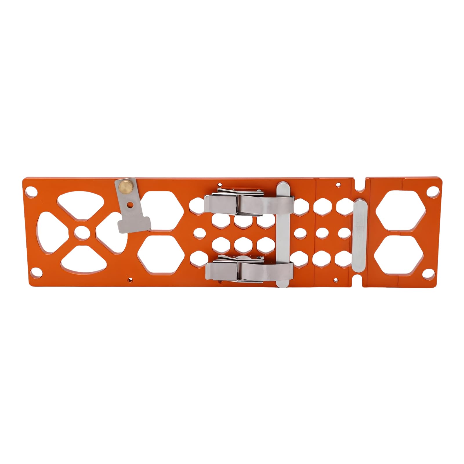 Guida per sega circolare, taglio 90°, accessorio in alluminio, 34 cm | Morsetto di guida per rotaia,Alluminio anodizzato 8mm,per piastra di serraggio posizionamento,Taglio legno,Arancione