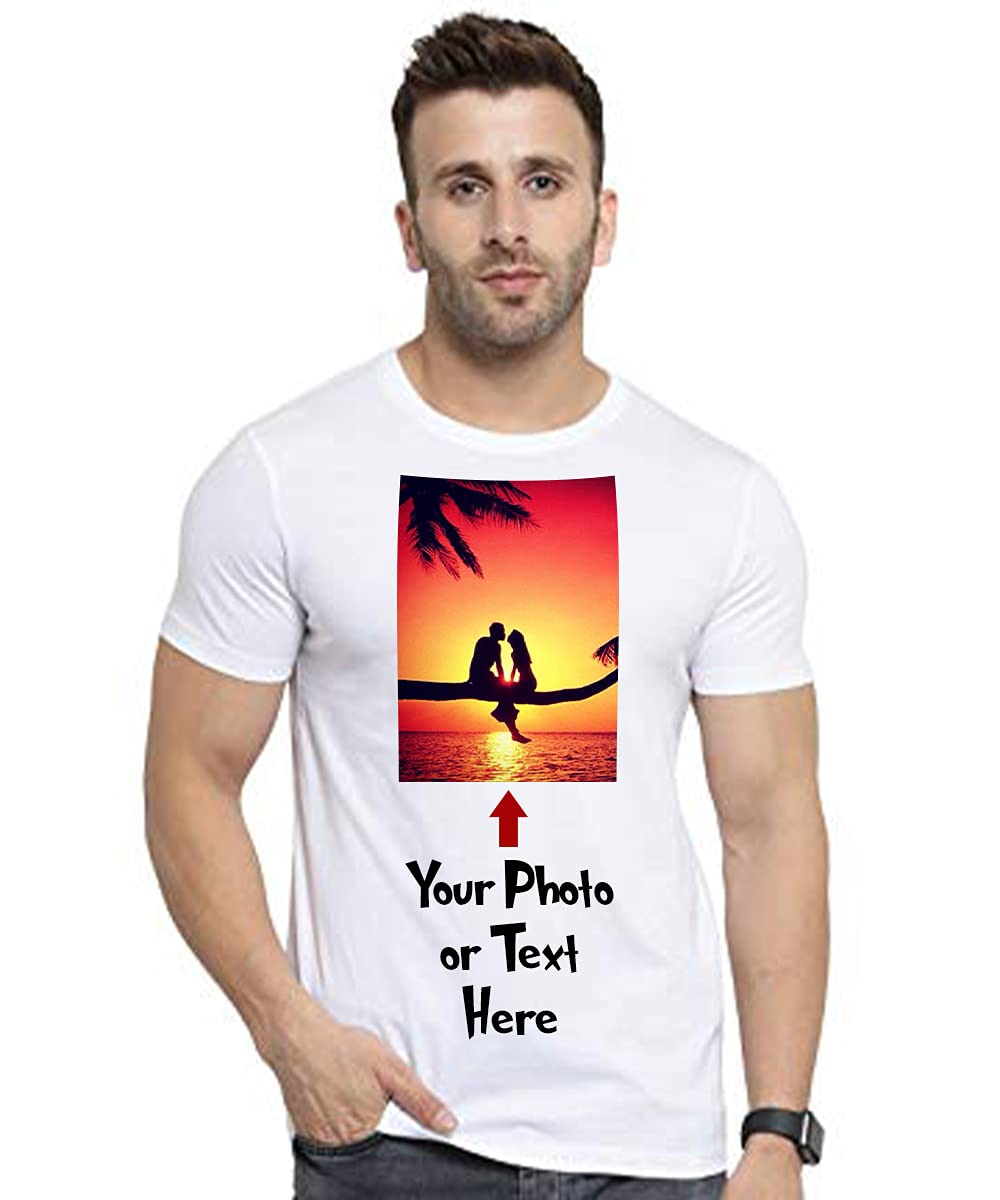 Customized Gift Shop Personalized Photo Printed Tshirt Size (18 to 46)