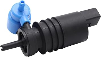 1 PC Black Colour Windscreen Washer Pump Front Twin Outlet Windscreen Washer Pump Compatible for Vw Golf Mk4 Mk5 Polo Mk4 Caddy Mk3 1K6955651 95562817201 2108691021