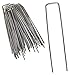 Produktbild KRONLY 30 Stück Erdanker Stahl rostfrei - 150mm lang, 30mm breit, Ø 3mm Bodenanker für Unkrautvlies Erdnägel