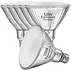 Explux Commercial-Grade LED PAR38, 120W Equivalent, 1500 Lumens, 40000 Hours, Classic Full Glass Flood Light Bulbs, Dimmable, Waterproof & Anti-Ageing, Daylight 5000K Spotlight, 6-Pack