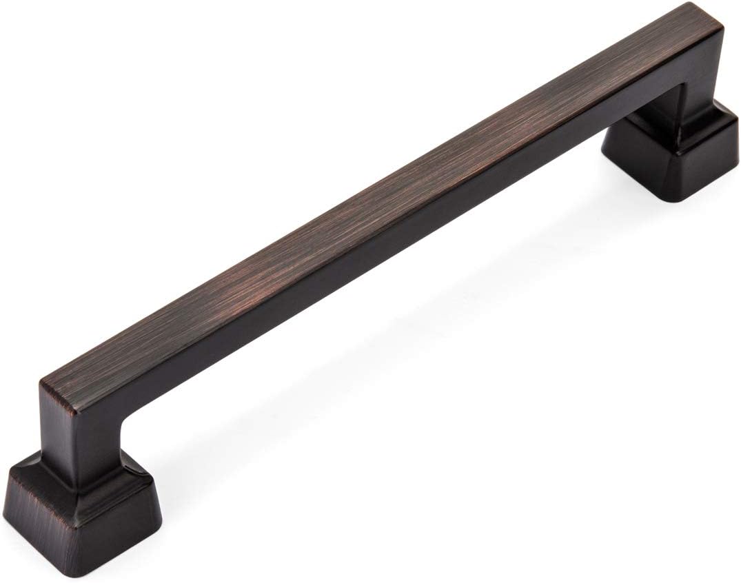 Cosmas 10 Pack 1481-160ORB Oil Rubbed Bronze Contemporary Cabinet Hardware Handle Pull - 6-5/16" Inch (160mm) Hole Centers