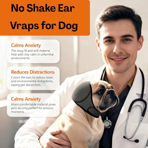 Image of TecoKart Dog Ear Muffs for Noise Protection, Black L Size (Head Circumference 45-60CM, Recommended Weight 30-42.5KG) | Ear Muffs for Dogs Noise Cancelling, Dog Ear Protector for Crackers Sound & Cold