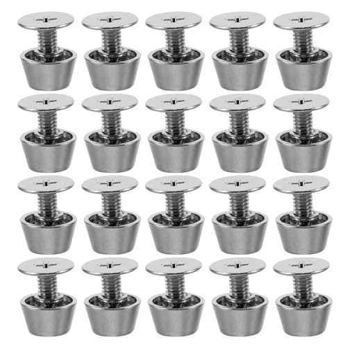 OSALADI Accesorios para Hacer Bolsos, Patas Metálicas de 8 MM en Aleación de Zinc, 20 Piezas para Herrajes y Reparación de Equipaje