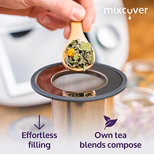 Teesieb mixcover Edelstahl Teefilter mit Ebook Rezeptheft