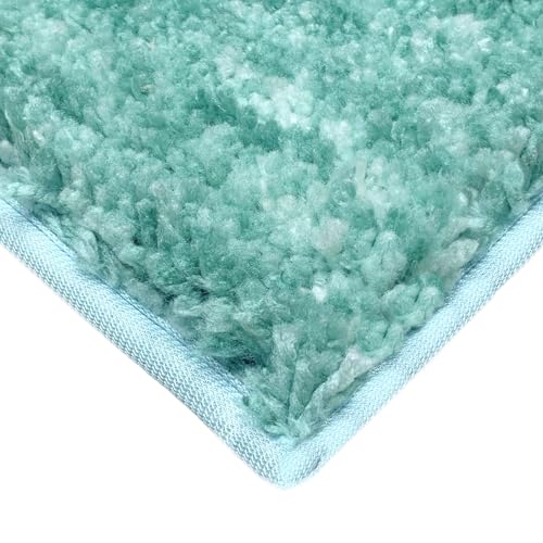 Image of Amazon Brand - Umi Hawai Microfiber Bath Mat Super Soft Non-Slip Washable Multipurpose Bathroom mat, Bedroom Doormat for Home -Aqua, (40x60 cm) Pack of 1