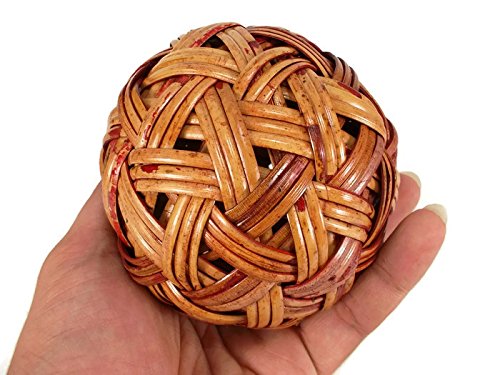 perfect2desire Rattan Ball Sepak Takraw Sport Kick Ball Rattan Wood Hademade Handcraft Style Antique - Image 4