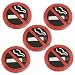 Amico 5 Pcs Soft Plastic No Smoking Sign Wall Window Car Sticker Decal