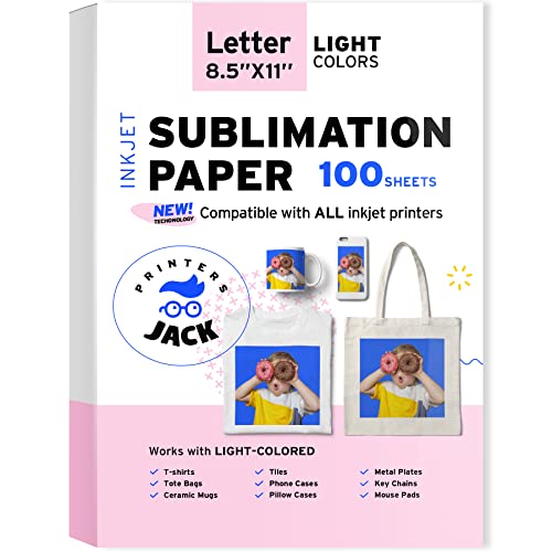 Sublimation Paper Heat Transfer Paper 100 Sheets 8.5" X 11" 125 Gsm For Any Epson Sawgrass Ricoh Inkjet Printer With Sublimation Ink For Diy T Shirt Mugs #TOP13