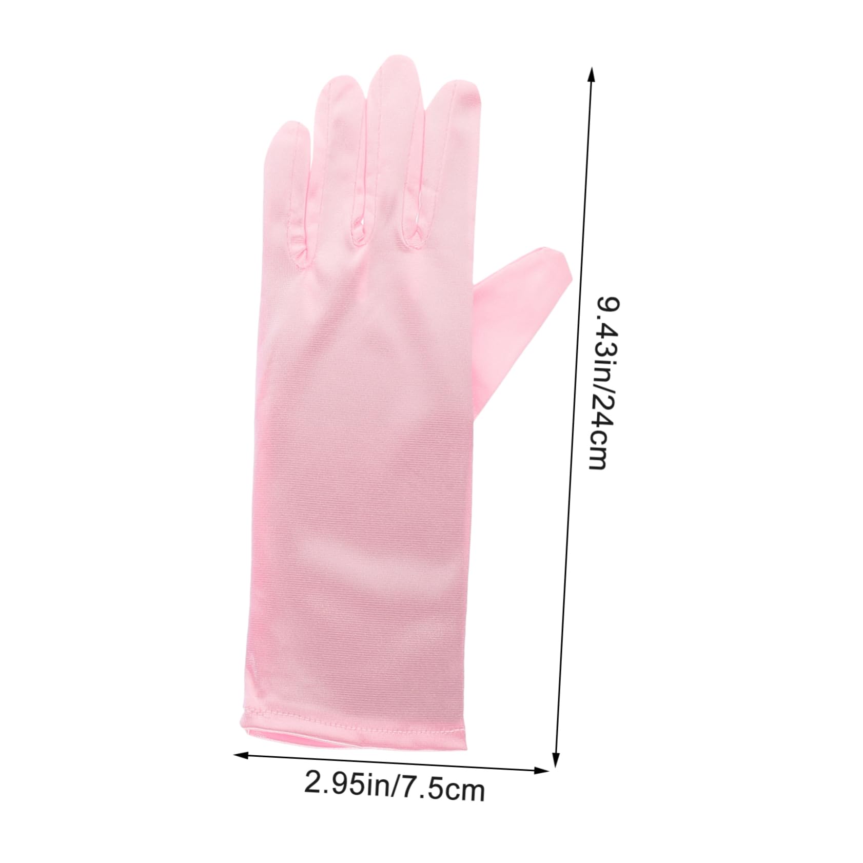 FOMIYES 3 Pairs Decorative Skirt Gloves Stylish Pink White Blue Party Gloves for Weddings Dance Pageants Photography Props