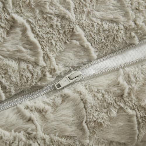 Image of Modern Threads Ultra Soft Plush Pet Bed for Small and Medium Dogs with Elegant Texture and Stylish Design, Removable Washable Cover, Grey, (24 inch L x 20 inch W x 8 inch Th)