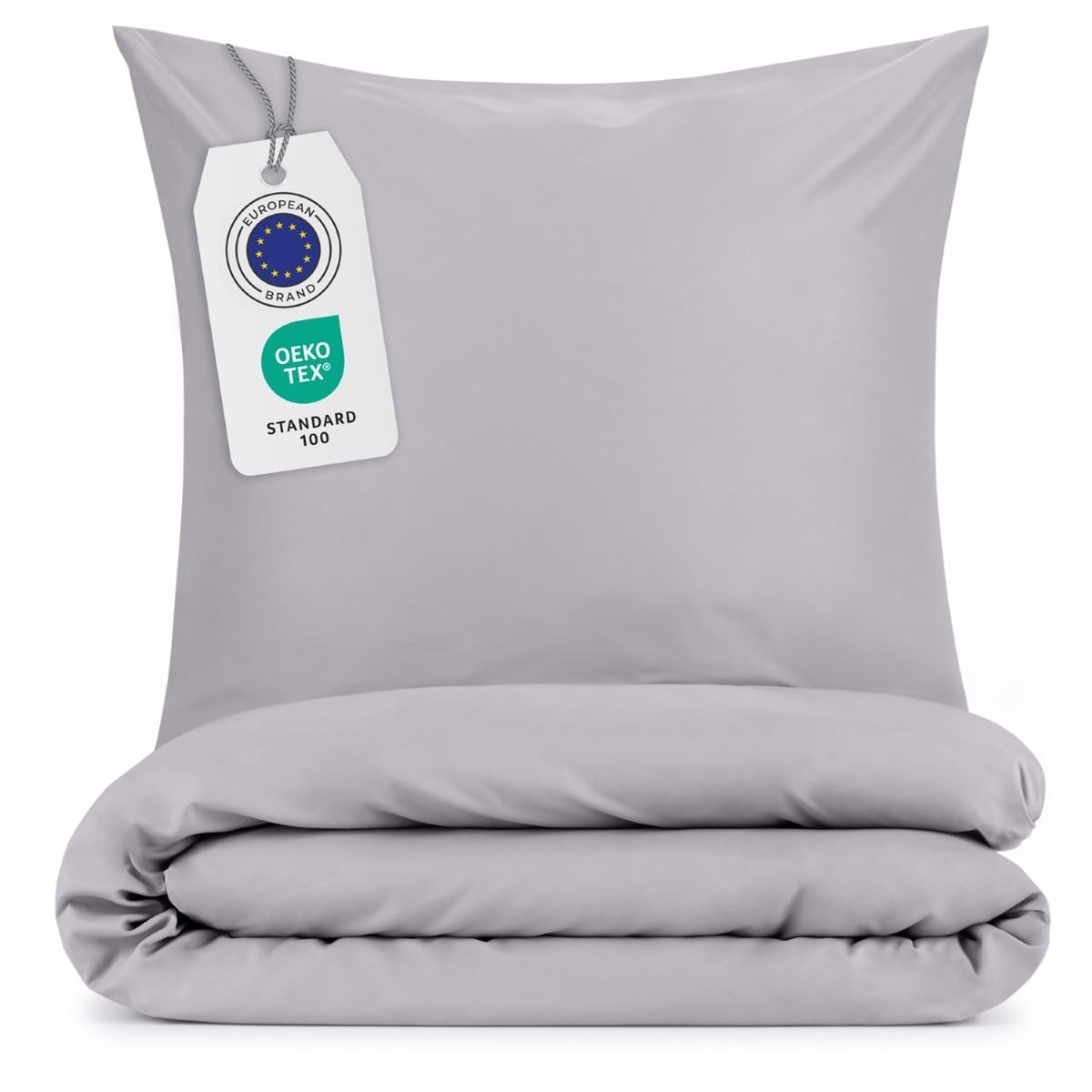 Blumtal Copripiumino Matrimoniale 250x200 e Federe 50x80 - Set di Lenzuola in microfibra extra morbida certificata Oeko-Tex, Set Copripiumino Matrimoniale con 2 Federe - 3 pezzi - Grigio