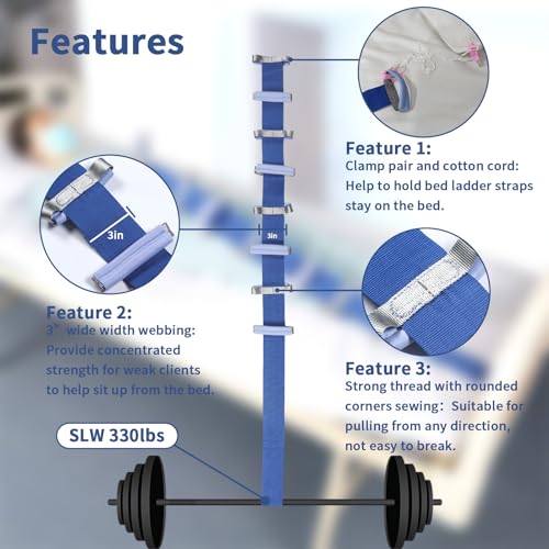 Image of Bed Ladder Assist,Pull Up Assist Ladder with Handle,Bed Rope Ladder for Seniors,Adaptive Bed Assistance Products,Mobility & Daily Living Aids for Elderly, Postoperative,Pregnant,etc. - 1 pcs