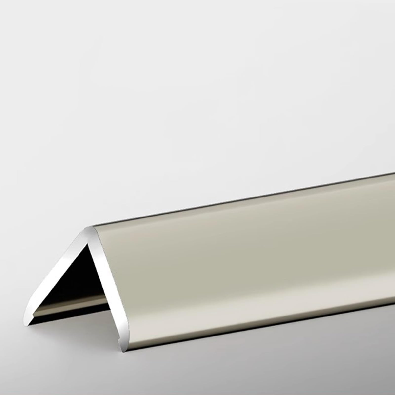 Lot de 3 protections d'angle autocollantes de 90 cm pour une installation facile - Protections d'angle pour murs intérieurs - Protection d'angle pour la maison et le bureau (champagne mat, 20 mm x 20