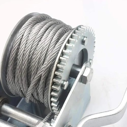 Image of 800LB Hand Winch Crank Gear Winch & Cable Heavy Duty Hook Boat Trailer Winch Steel Cable for ATV UTV Trailer Truck Boat | Multicolor