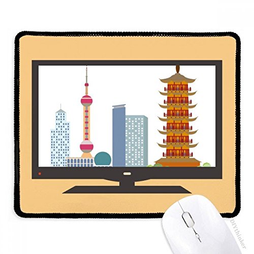 Mousepad antideslizante de goma con patrón de arquitectura china para un control preciso del ratón