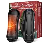 Scaldamani Elettrico Riutilizzabile 2-Pack, FANDLISS 6000 mAh Grande Batteria USB Ricaricabile Design Magnetico Scaldamani Portatile per Sport All'aperto Campeggio Escursionismo,Nero