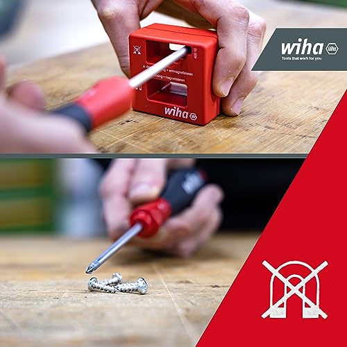 Wiha Magnetisierer/ Entmagnetisierer I Schraubendreher mit verschiedenen Größen magnetisieren/entmagnetisieren I einfach, schnell, kompakt (02568)