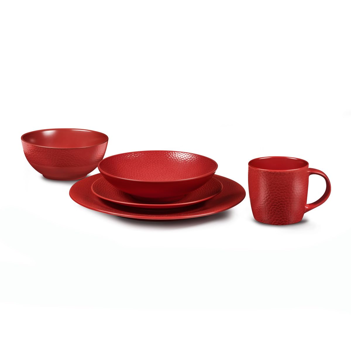 Stone Rouge Set with 6 Breakfast Bowls