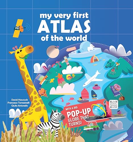 My Very First Atlas of the World: With a Big Pop-Up Globe That Turns! (Curious Fox Books) Pop-Up Book for Kids Ages 6 and Up - Educational Fun Facts and Interactive Elements in a Sturdy Hardcover