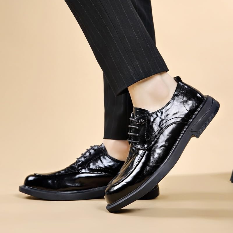 Men's Anti-Slip Oxford Shoes Mid Chunky Formal Business Casual Dress Sneakers Comfortable Soft Derby Shoes4