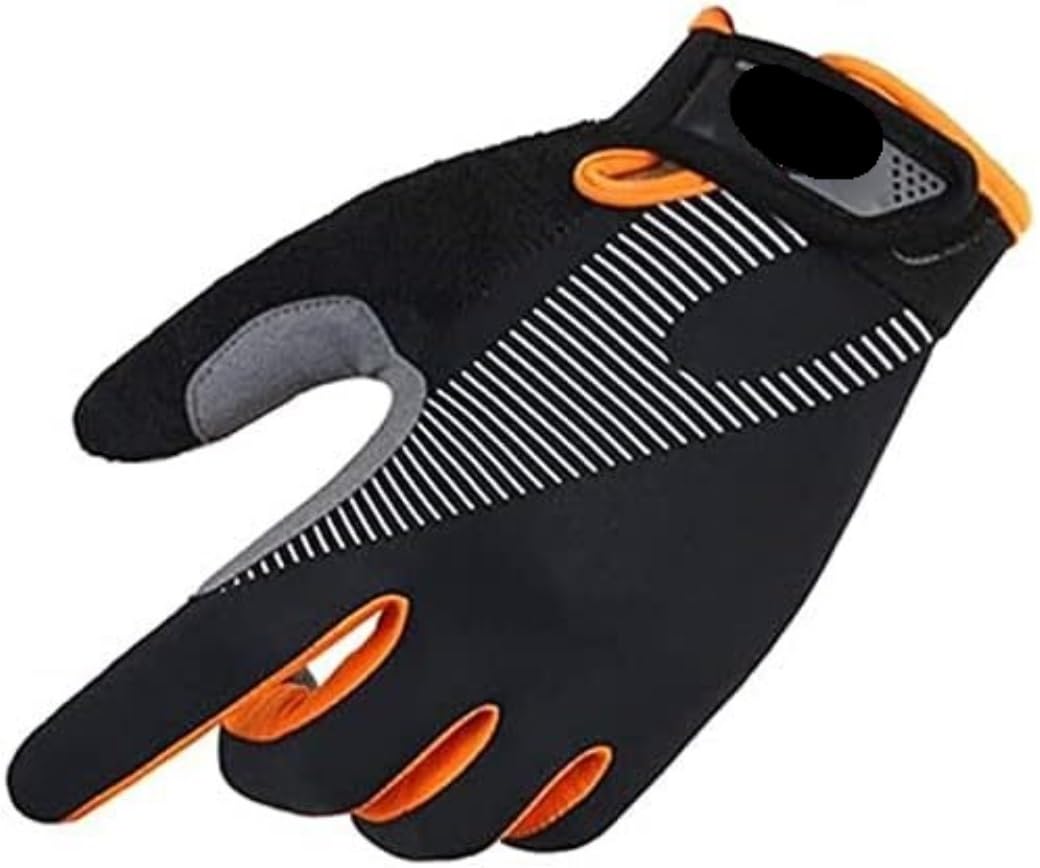 Guanti Bici Guanti Da Uomo Guanti Da Ciclismo Touch Screen A Dito Intero Per Donna Uomo Guanti Traspiranti Guanti Palestra (Color : Oranje, Size : M)