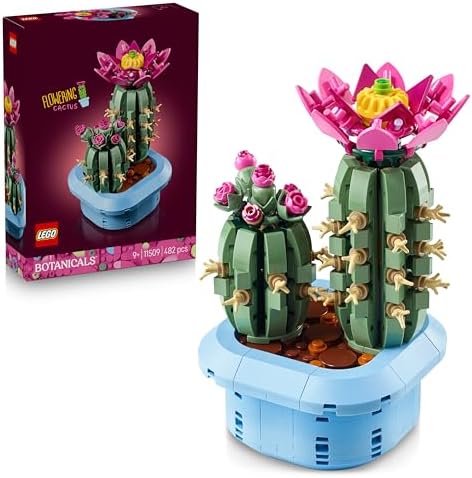 LEGO Botanicals Cactus Fleuri - Plante Artificielle en Pot pour F...